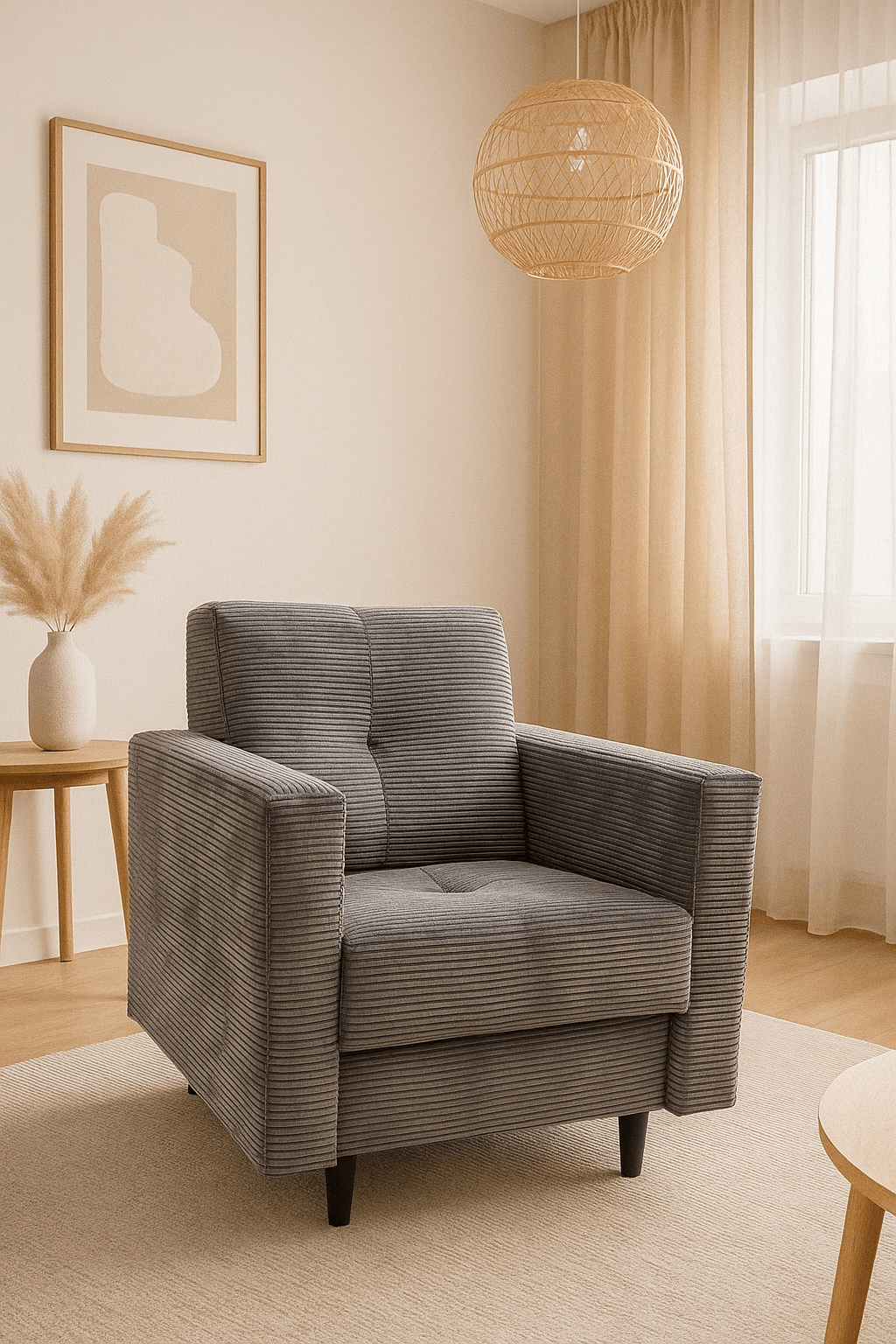 Fotel Scandi — widok z przodu