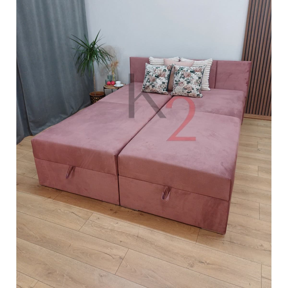 Łóżko Kontynentalne 160x200 — widok z przodu