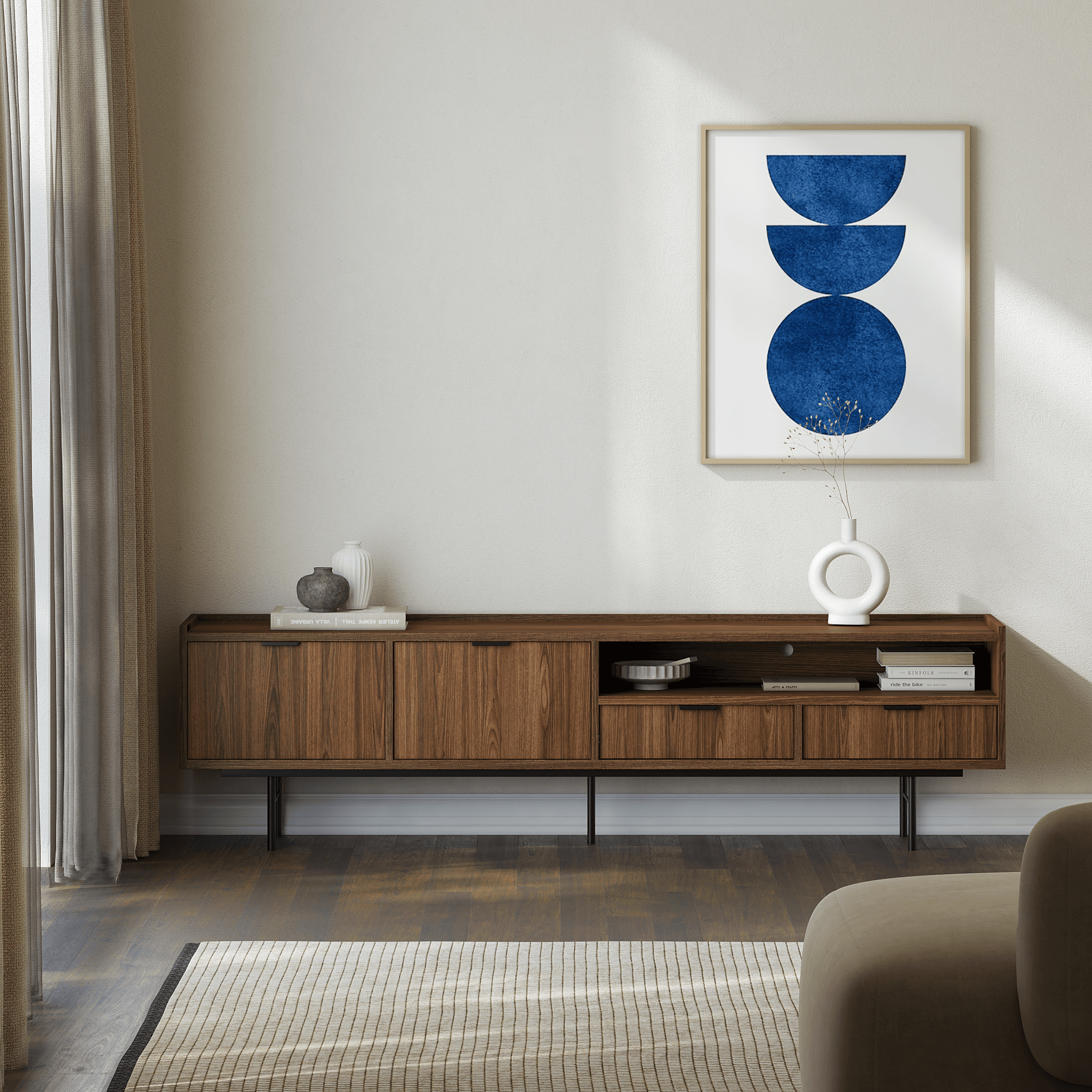 Szafka RTV Edison 200 Warmia Walnut