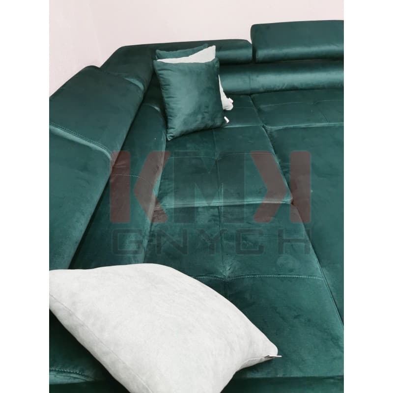 Narożnik Aston lewy 275x202 monolith 37 zielony-od ręki