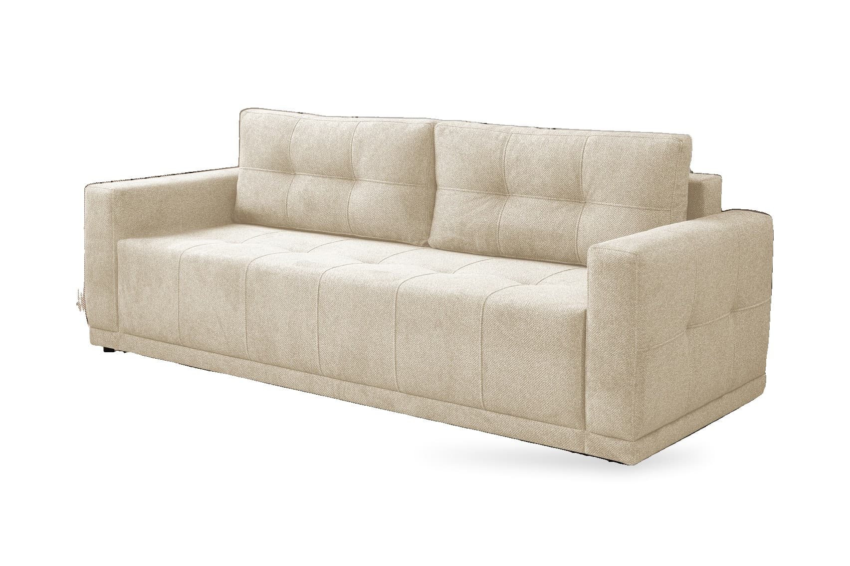 Sofa kanapa LUSSO rozkładana z funkcją spania biała / kremowa