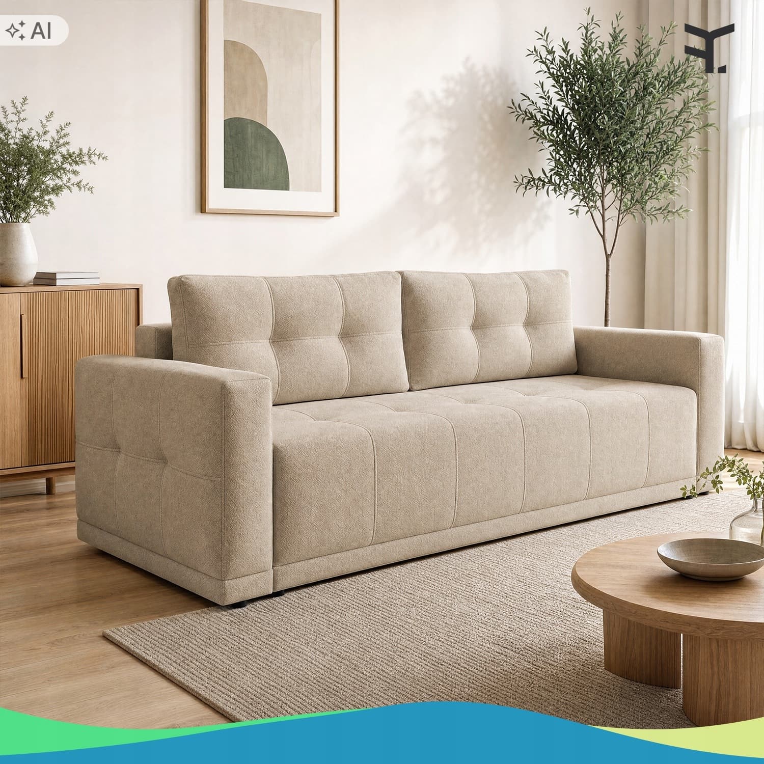Sofa LUSSO kremowa